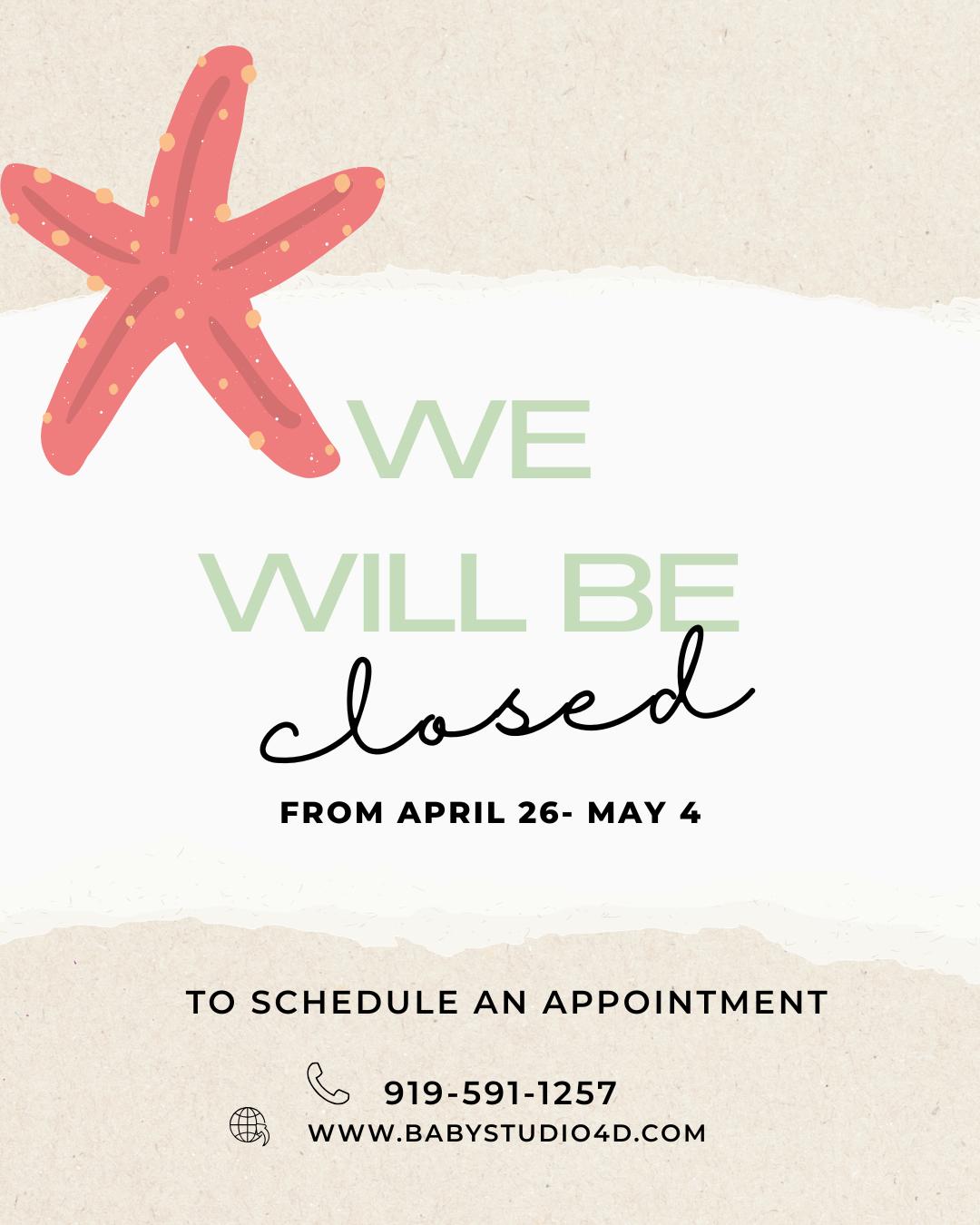 Vacaciones 2026 — Baby Studio 4D